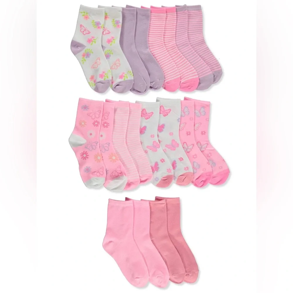 NWT Madison & Parker 10-Pack Quarter Fashion Socks Size 6-8
